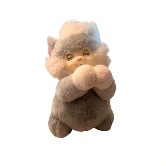 Dan Dee Rubber Face Praying Cat TB Trading Company Soft Toy Plush Vintage - Picture 1 of 10
